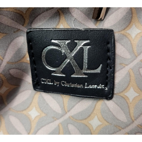CXL by Christian Lacroix Backpack Womens Black Denim Marley PU Zip Logo Pockets - Picture 3 of 16